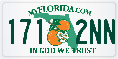 FL license plate 1712NN