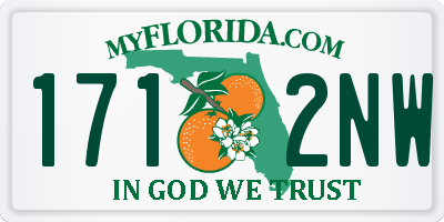 FL license plate 1712NW