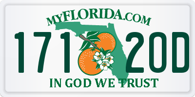 FL license plate 1712OD