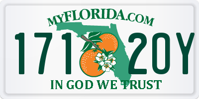 FL license plate 1712OY
