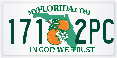 FL license plate 1712PC