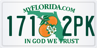 FL license plate 1712PK