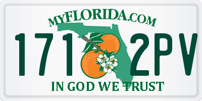 FL license plate 1712PV