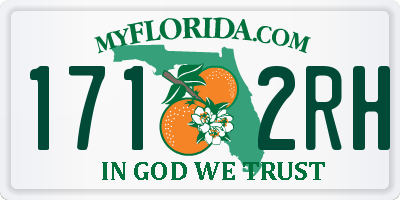 FL license plate 1712RH