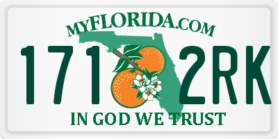 FL license plate 1712RK