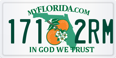 FL license plate 1712RM