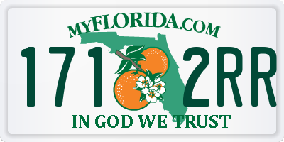 FL license plate 1712RR