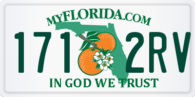 FL license plate 1712RV