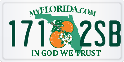 FL license plate 1712SB