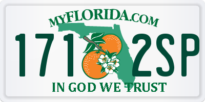 FL license plate 1712SP