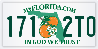 FL license plate 1712TO
