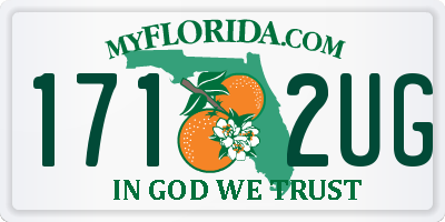 FL license plate 1712UG