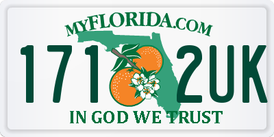 FL license plate 1712UK