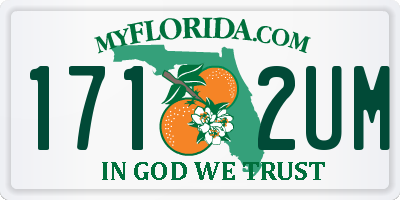 FL license plate 1712UM