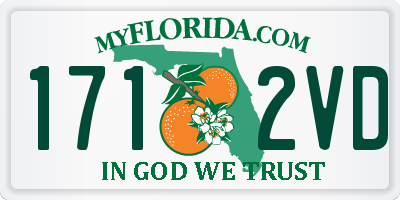 FL license plate 1712VD