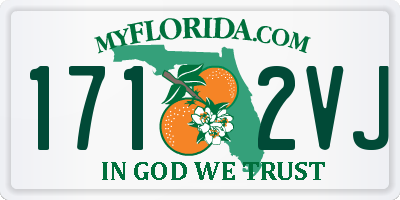 FL license plate 1712VJ