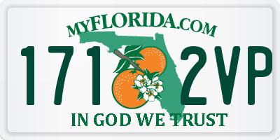 FL license plate 1712VP