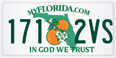 FL license plate 1712VS