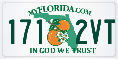 FL license plate 1712VT