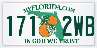 FL license plate 1712WB