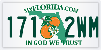 FL license plate 1712WM