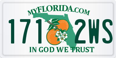 FL license plate 1712WS