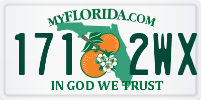FL license plate 1712WX
