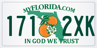FL license plate 1712XK