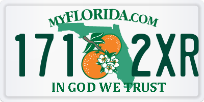 FL license plate 1712XR