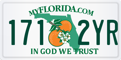 FL license plate 1712YR