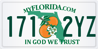 FL license plate 1712YZ