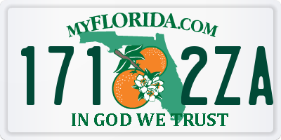 FL license plate 1712ZA