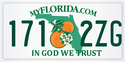 FL license plate 1712ZG