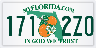 FL license plate 1712ZO