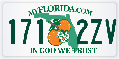 FL license plate 1712ZV