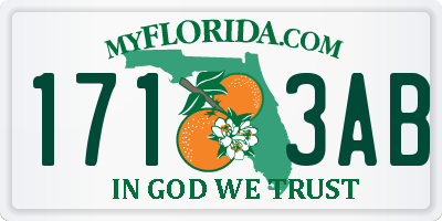 FL license plate 1713AB