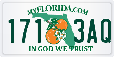 FL license plate 1713AQ