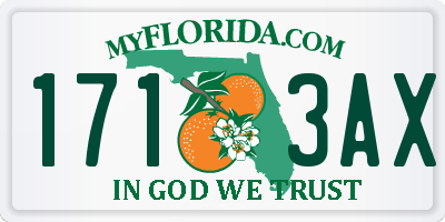 FL license plate 1713AX