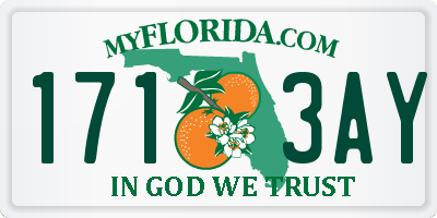 FL license plate 1713AY