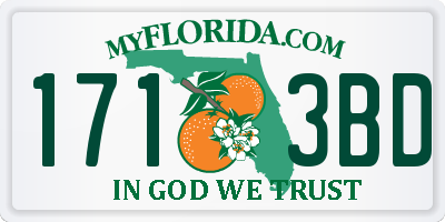 FL license plate 1713BD