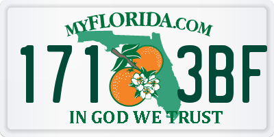 FL license plate 1713BF