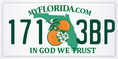FL license plate 1713BP