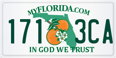 FL license plate 1713CA