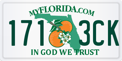 FL license plate 1713CK