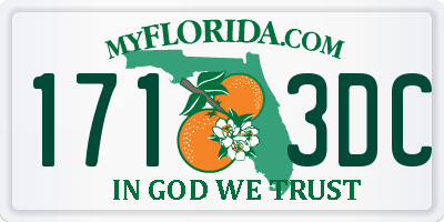 FL license plate 1713DC