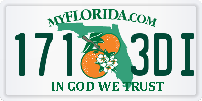 FL license plate 1713DI