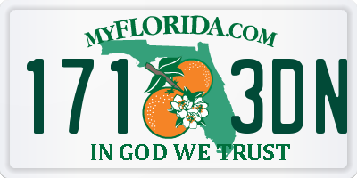 FL license plate 1713DN