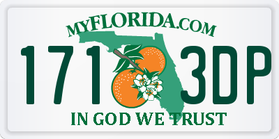 FL license plate 1713DP