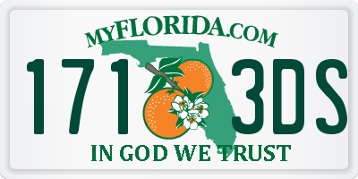 FL license plate 1713DS