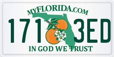 FL license plate 1713ED